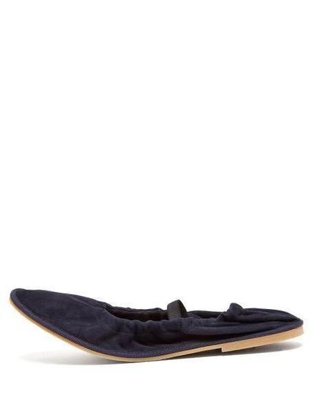 Alexachung - Mary Jane Suede Ballet Flats - Womens - Navy cover image