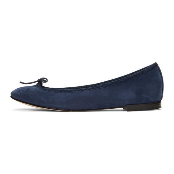 Repetto Navy Suede Cendrillon Ballerina Flats cover image