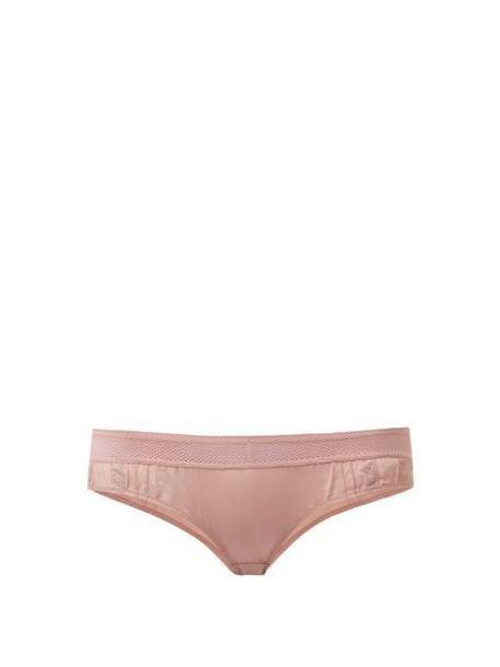 Stella Mccartney Lingerie - Rose Romancing Silk Crepe Briefs - Womens - Light Pink cover image