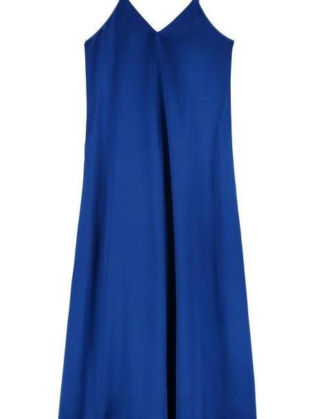 Forte Forte Satin Lingerie Dress in blue cover image