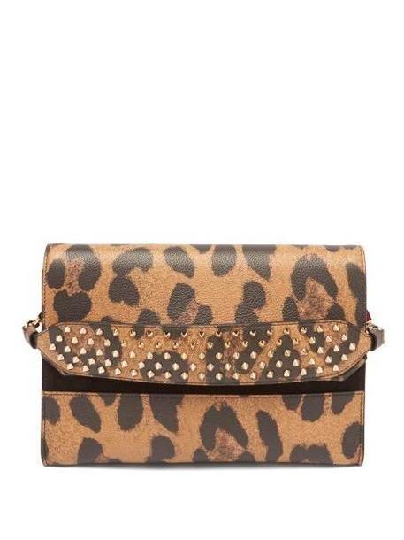 Christian Louboutin - Loubiblues Leopard Print Leather Clutch Bag - Womens - Leopard cover image