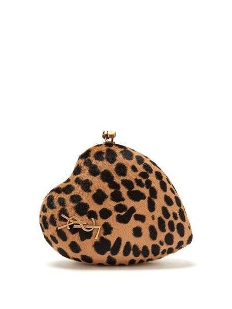 Saint Laurent - Love Box Leopard Print Calf Hair Clutch - Womens - Leopard cover image