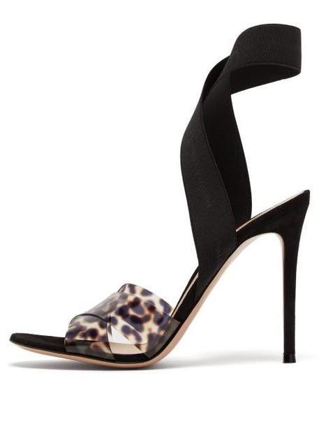 Gianvito Rossi - Plexi 105 Leopard Print Sandals - Womens - Leopard cover image