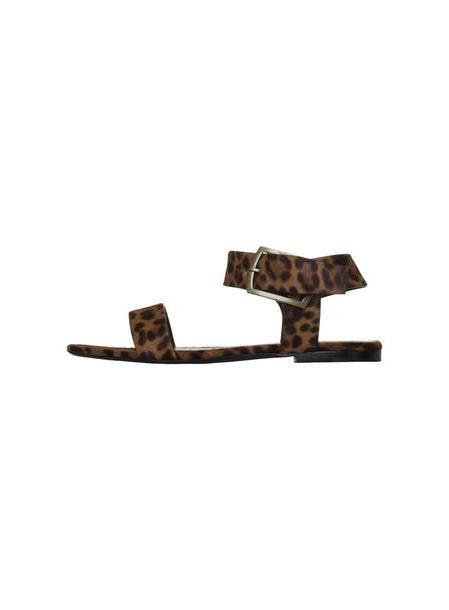 Saint Laurent Leopard Sandals In Multicolor cover image