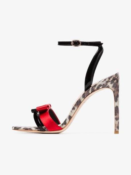 Sophia Webster Andie 100 leopard heel leather sandals cover image
