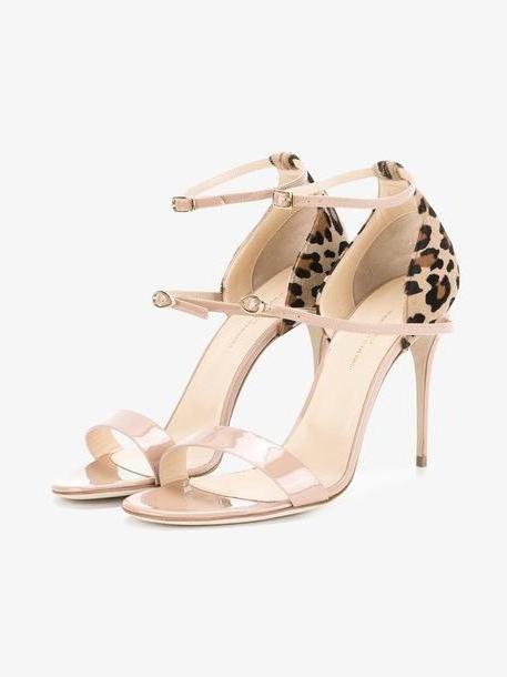 Jennifer Chamandi Nude Leopard Rolando 105 Sandals cover image