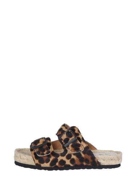 Manebi Leopard Leather Sandals cover image