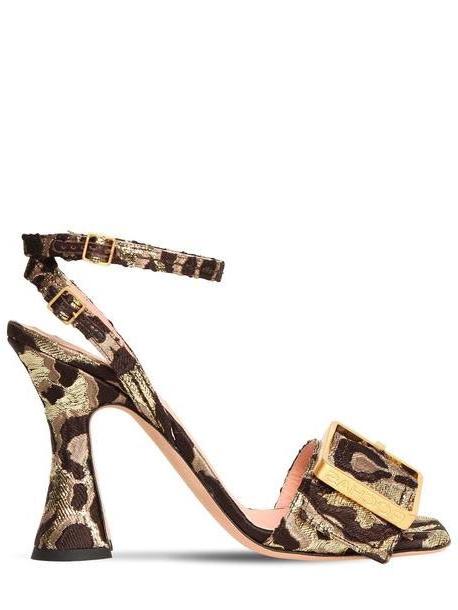 ROCHAS 100mm Leopard Jaquard Sandals cover image