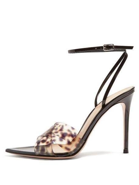 Gianvito Rossi - Leopard Print Strap 105 Patent Leather Sandals - Womens - Leopard cover image