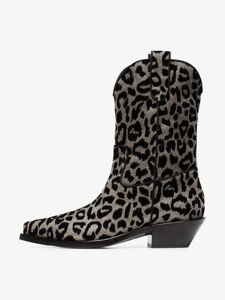 Dolce & Gabbana Texan 40 leopard cowboy boots cover image