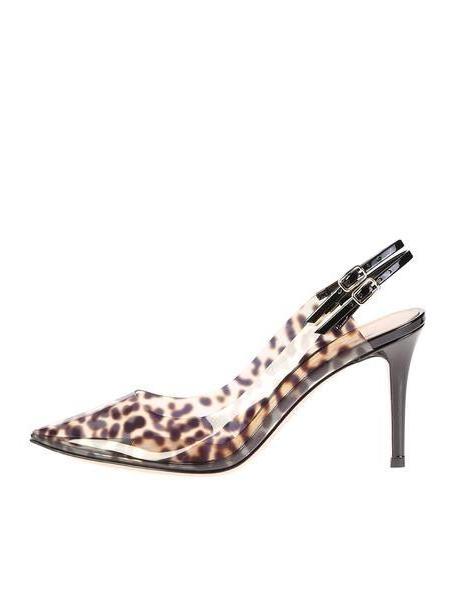 Gianvito Rossi Leopard Print Pvc And Leather Pumps cover image