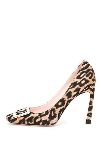 Roger Vivier Leopard-printed Trompette 100 Pumps cover image