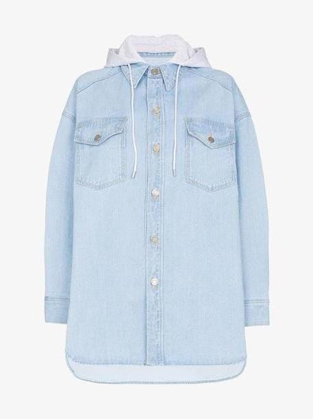 Juun.J Oversized denim shirt hoodie cover image