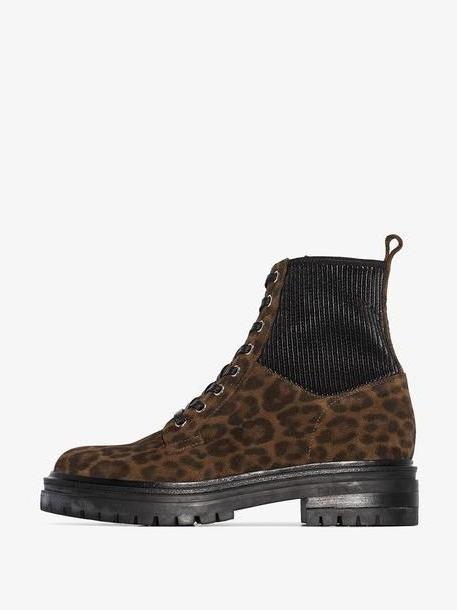 Gianvito Rossi leopard print ankle boots cover image