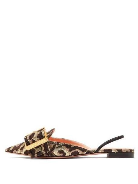 Rochas - Leopard Brocade Slingback Flats - Womens - Leopard cover image