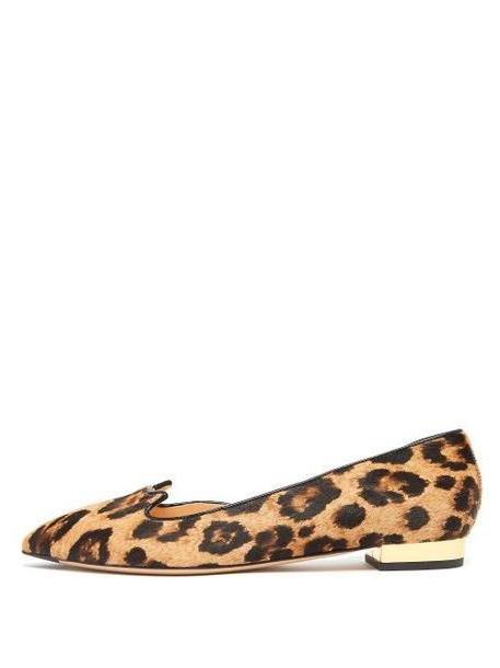 Charlotte Olympia - Kitty D'orsay Leopard Print Calf Hair Flats - Womens - Leopard cover image