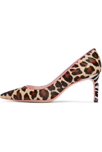 Sophia Webster - Rio Leopard And Zebra-print Calf Hair Pumps - Leopard print cover image