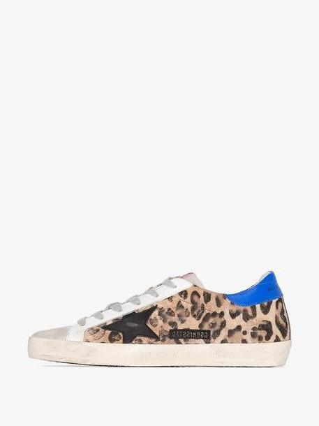 Golden Goose Superstar Leopard Print Low Top Sneakers cover image