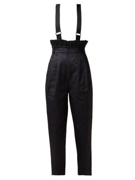 Tibi - Paperbag Waist Denim Trousers - Womens - Denim cover image