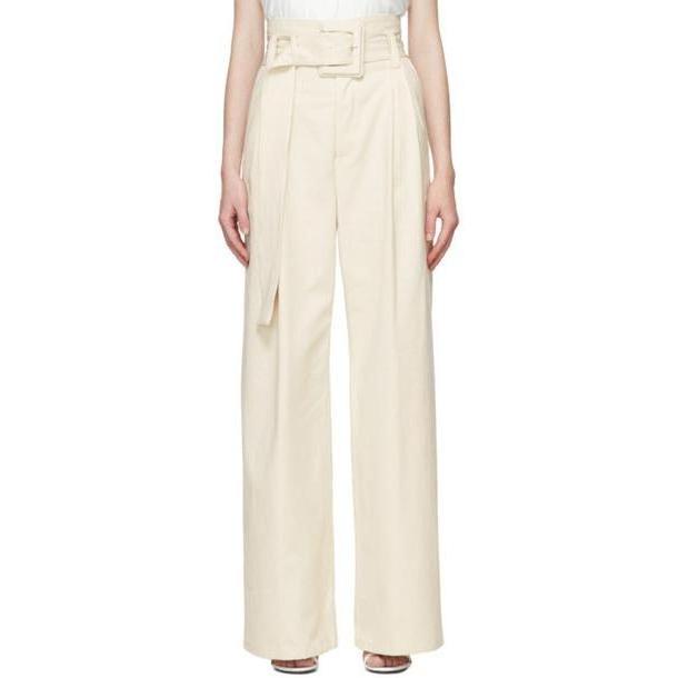 Proenza Schouler Beige Denim Trousers cover image