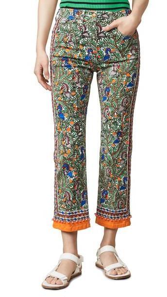 Tory Burch Printed Denim Pants cover image