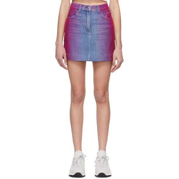 Jordache Multicolor Rainbow Denim Miniskirt cover image