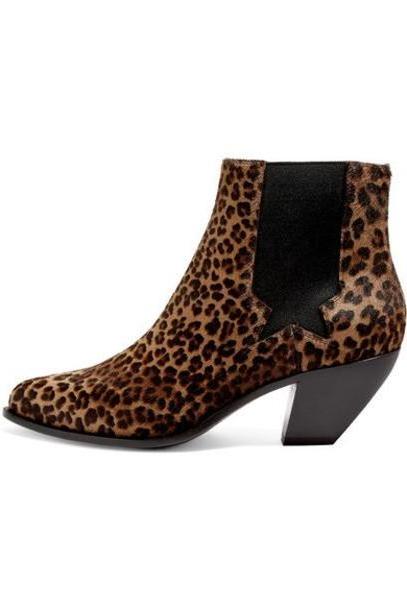 Golden Goose Deluxe Brand - Sunset Leopard-print Calf Hair Ankle Boots - Leopard print cover image