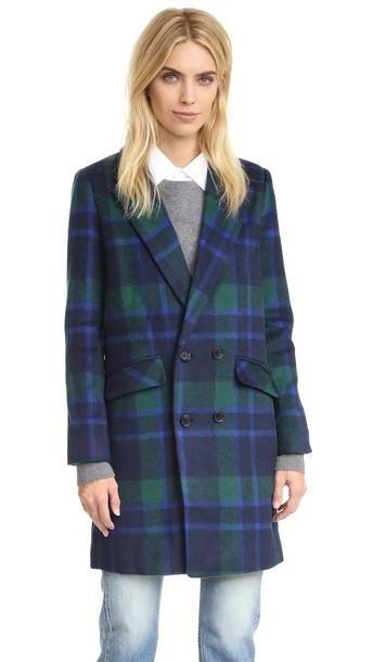 J.O.A. Plaid Coat - Blue Multi cover image