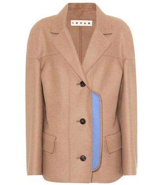 Marni Wool-blend coat in beige / beige cover image