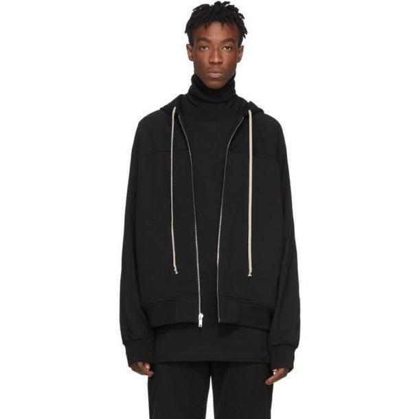 Rick Owens Black Windbreaker Hoodie cover image