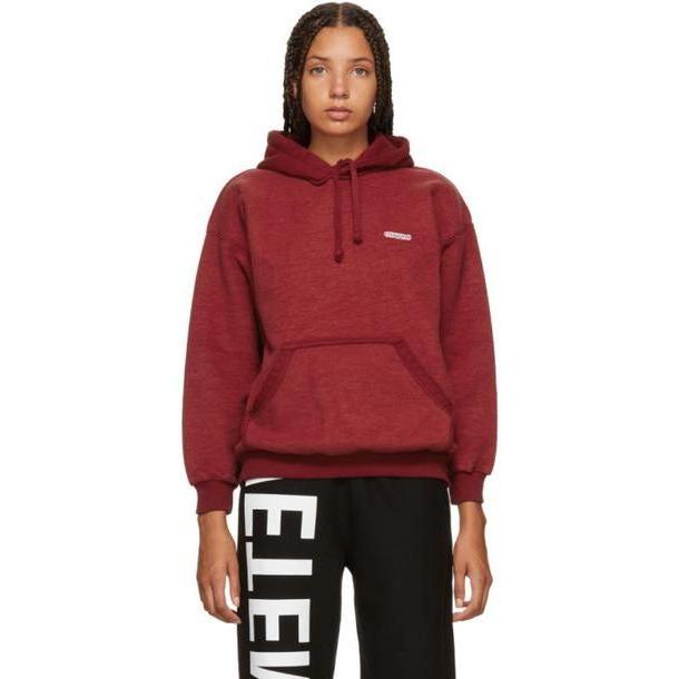Vetements Red Fitted Inside-Out Hoodie cover image