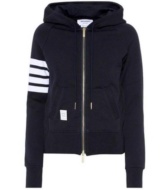 Thom Browne Cotton hoodie in blue cover image