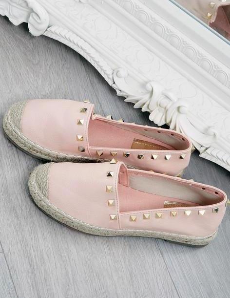 Blue Vanilla KAUAI - Pink Studded Espadrille Pumps cover image
