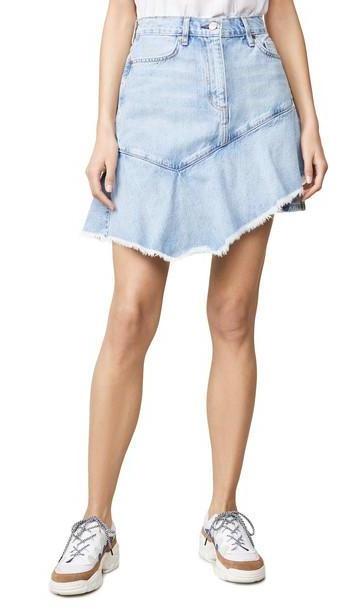 ei8htdreams Asymmetrical Ruffle Denim Skirt cover image