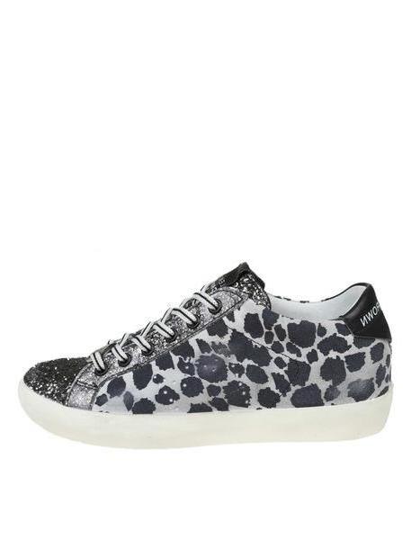 Leather Crown Leather Printed Sneakers in black / leopard cover image