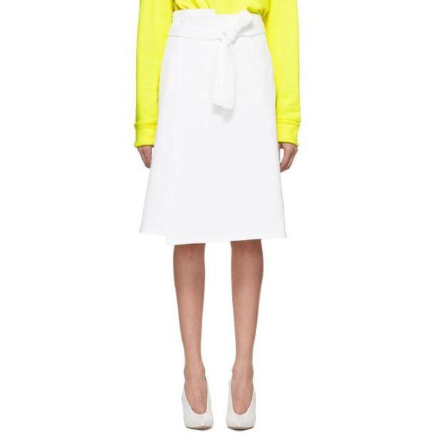 A-Plan-Application A_Plan_Application White Denim Wrap Skirt cover image