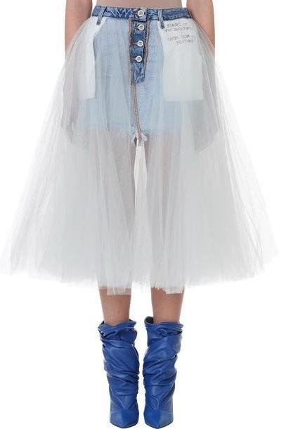 Ben Taverniti Unravel Project Blue Denim Mini Skirt cover image