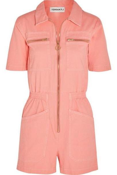 L.F.Markey - Denim Playsuit - Pink cover image