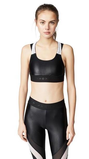 KORAL ACTIVEWEAR Forte Sports Bra in black / white cover image
