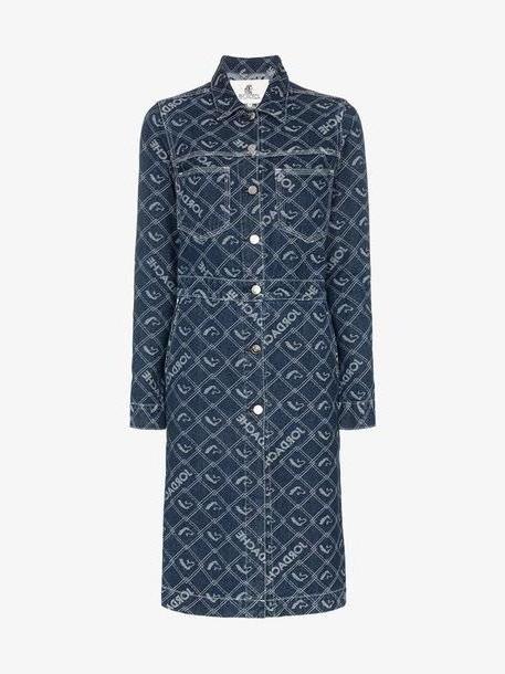 Jordache denim mid-length button-down coat cover image