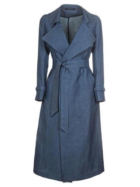 Tagliatore Carola/s Coat in denim / denim cover image