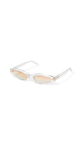 Linda Farrow Luxe Super Thin Sunglasses in gold / clear cover image