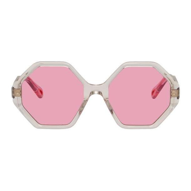 Chloé Chloé Transparent & Pink Oversized Octagon Sunglasses cover image