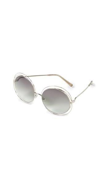 Chloe Carlina Sunglasses in gold / green / transparent cover image
