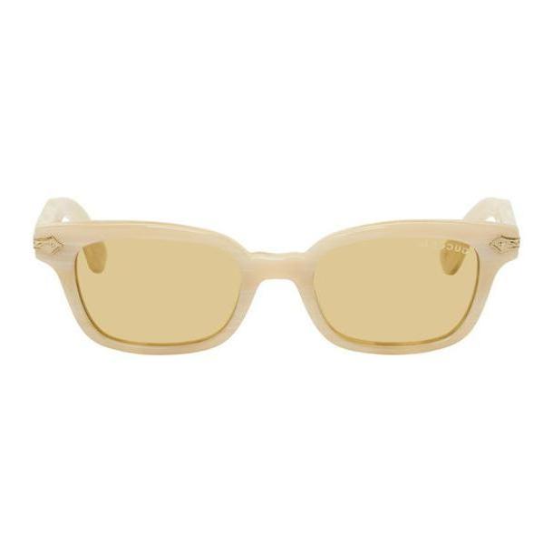 Gucci Beige Vintage Titanium Horn Sunglasses cover image