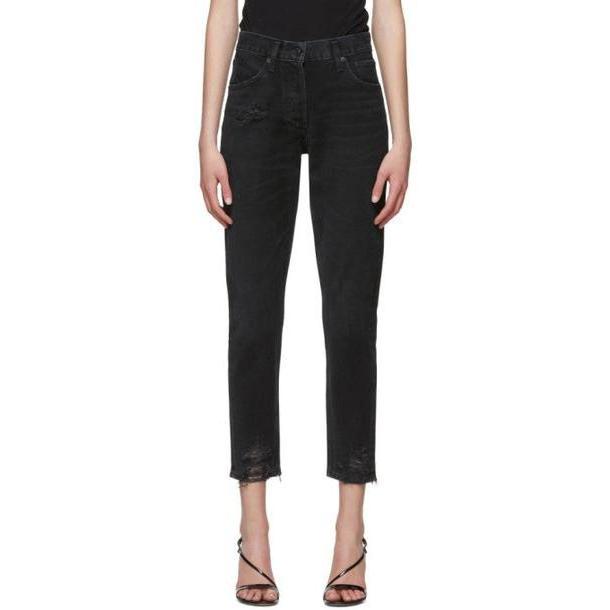 Agolde Black Jamie Hi Rise Classic Jeans cover image