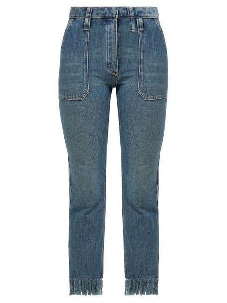Chloé Chloé - Frayed High Rise Cropped Jeans - Womens - Denim cover image