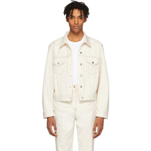 Helmut Lang Beige Denim Masc Trucker Jacket cover image