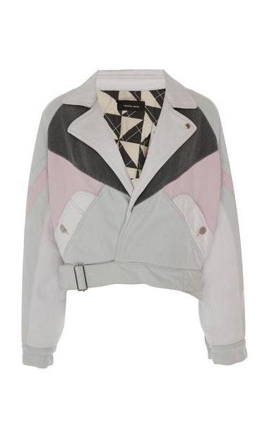 Isabel Marant Saxen Colorblocked Cotton Jacket in print cover image