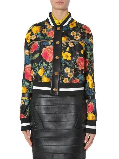 Fausto Puglisi Floral Print Bomber Jacket cover image